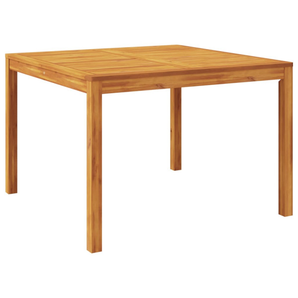 Mesa de comedor de jardín madera maciza de acacia 110x110x75 cm M 2