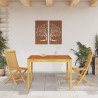 Mesa de comedor de jardín madera maciza de acacia 110x110x75 cm 3