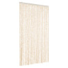 Cortina antimoscas chenilla beige y blanco 100x230 cm 2