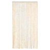 Cortina anti-insetos 100x230 cm chenille bege e branco 3