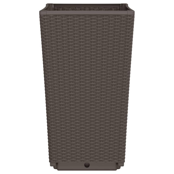 Vasos/floreiras 4 pcs 32.5x32.5x57 cm PP castanho M 5