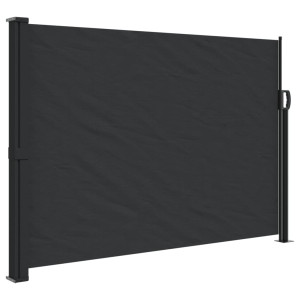 Toldo lateral retráctil negro 140x300 cm H