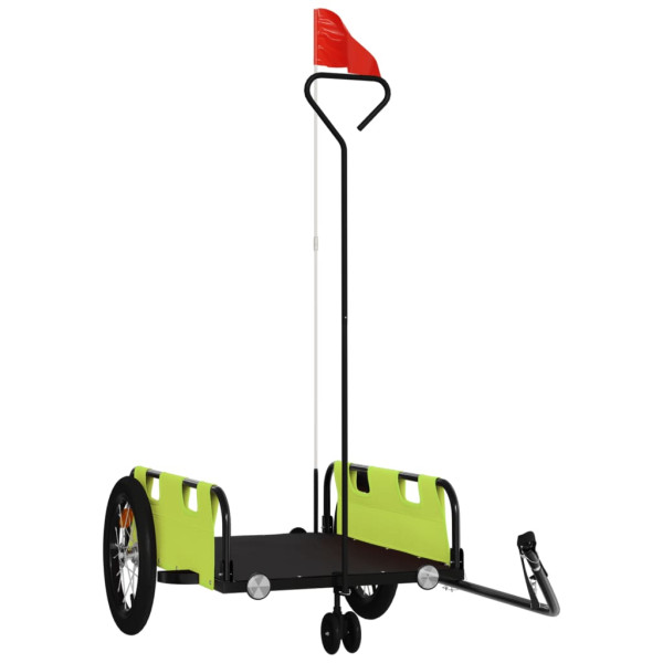 Reboque de bicicleta tecido oxford/ferro verde M 2