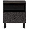 Mesas de cabeceira 2 pcs 40x33x46 cm mangueira maciça preto 4