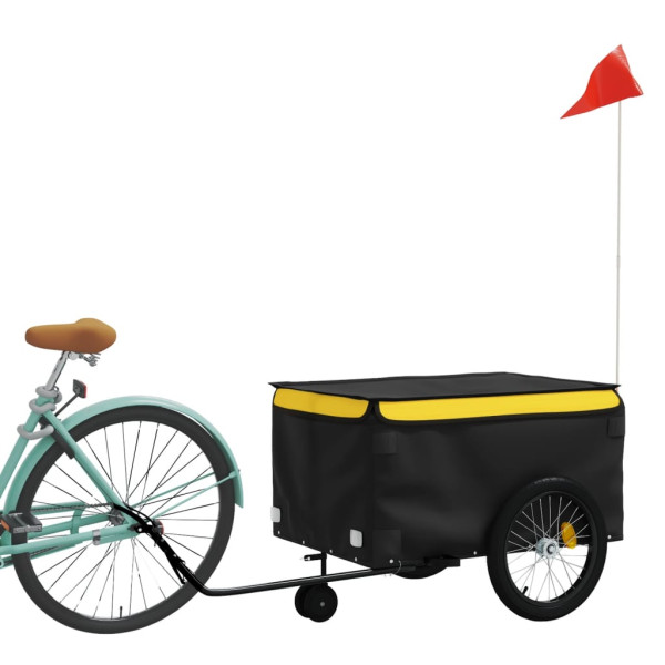 Reboque para bicicleta 45 kg ferro preto e amarelo M 3