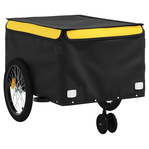 Reboque para bicicleta 45 kg ferro preto e amarelo M 4