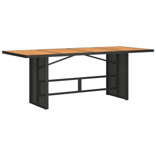 Set de comedor de jardín 9 pzas y cojines ratán sintético negro M 4