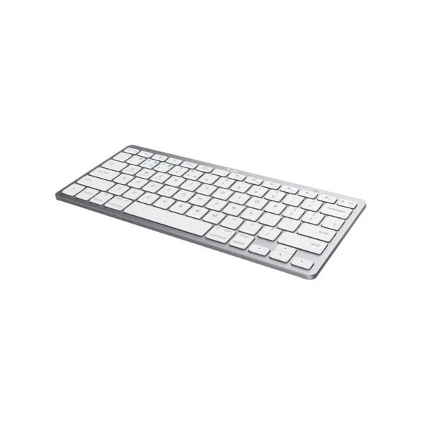 Teclado compacto inalámbrico por bluetooth trust 24654/ plata M 3