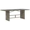 Set comedor jardín 9 pzas y cojines ratán sintético gris 4