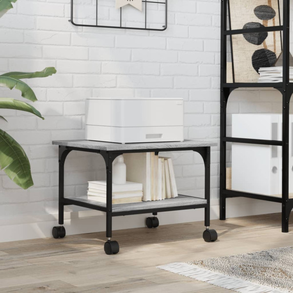 Suporte de impressora 2 níveis de cinza Sonoma 50x40x38 cm M 4