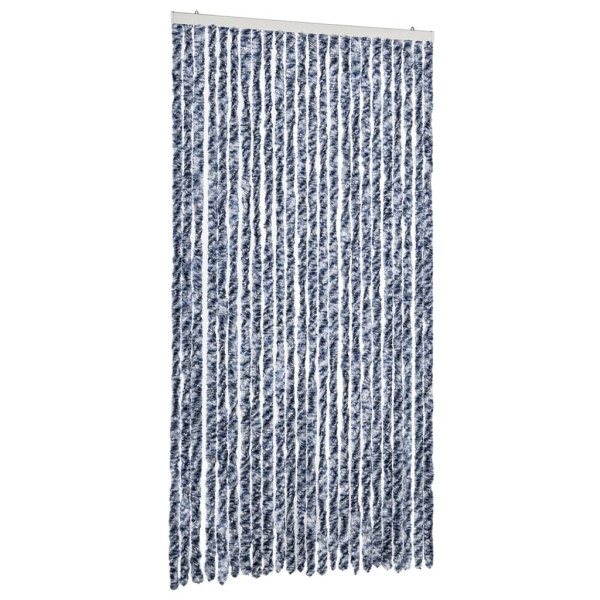 Cortina antimoscas chenilla azul y blanco 100x230 cm M 2