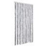 Cortina anti-insetos 100x230 cm chenille cinzento e branco 2