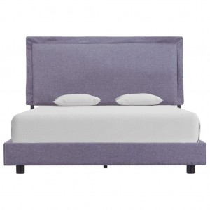 Estructura de cama de tela gris claro 140x200 cm H