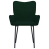 Cadeiras de jantar 2 pcs veludo verde-escuro 4