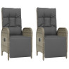 Set comedor jardín 7 pzas y cojines ratán sintético gris 3