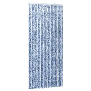 Cortina anti-insetos 100x200 cm chenille azul e branco H