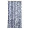 Cortina antimoscas chenilla azul y blanco 100x200 cm 3