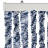 Cortina anti-insetos 100x200 cm chenille azul e branco 4