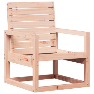 Silla de jardín madera maciza Douglas 57.5x63x76 cm H