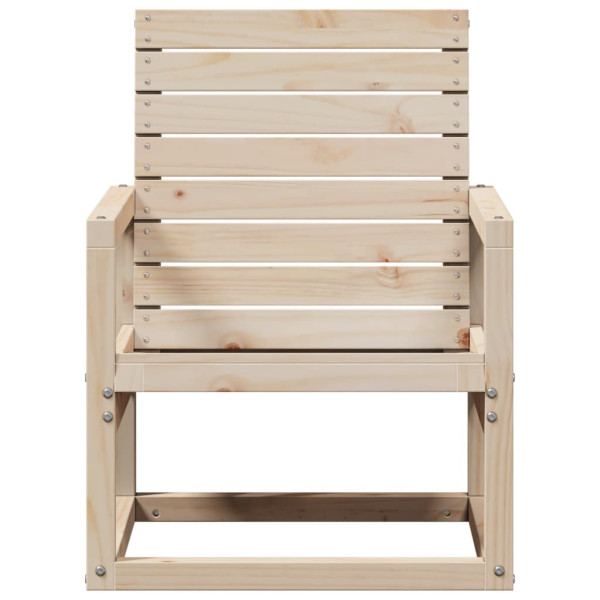 Silla de jardín madera maciza de pino 57.5x63x76 cm M 4