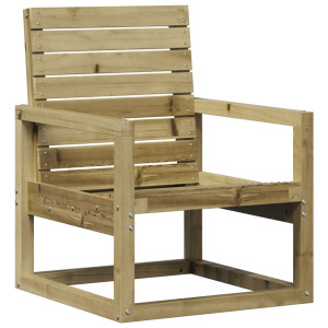 Silla de jardín madera de pino impregnada 57.5x63x76 cm H