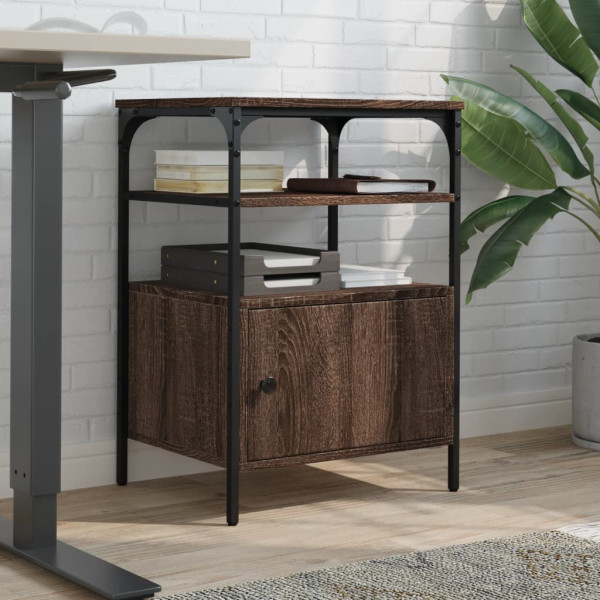 Soporte de impresora 3 niveles marrón roble 50x40x76 cm M 3