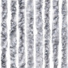 Cortina antimoscas chenilla blanco y gris 100x200 cm 5