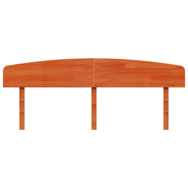 Cabecero de cama madera maciza de pino marrón cera 200 cm M 4