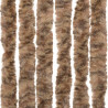 Cortina anti-insetos 100x220 cm chenille bege e castanho-escuro 5