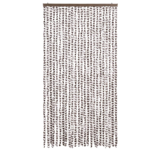 Cortina anti-insetos 100x230cm chenille cinza-acastanh./branco M 3