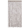 Cortina anti-insetos 100x230cm chenille cinza-acastanh./branco 3