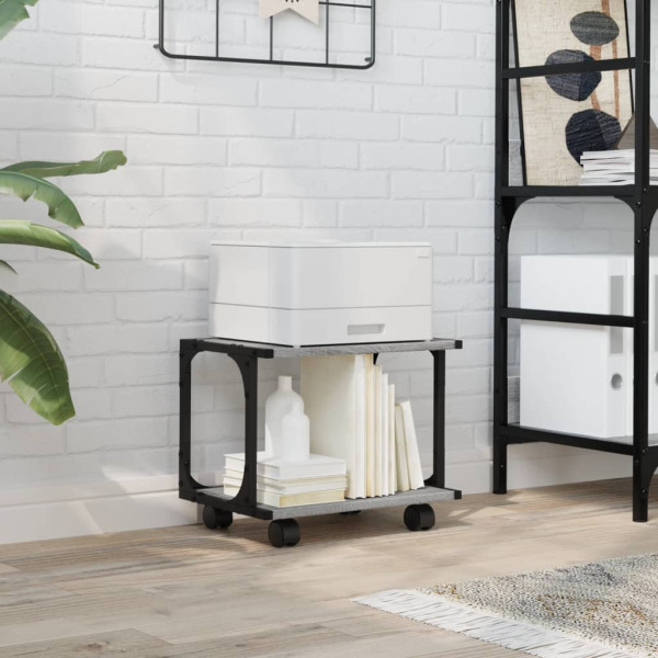 Suporte de impressora 2 níveis de cinza Sonoma 41x28x33.5 cm M 3