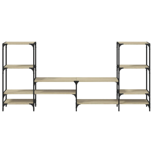 Mueble de TV madera de ingeniería roble Sonoma 206.5x28.5x95 cm M 5