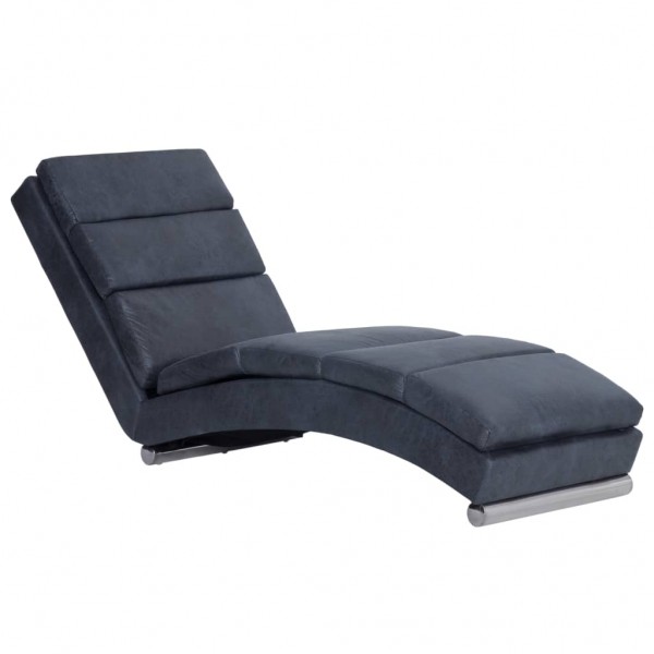 Chaise longue camurça artificial cinzento M 2