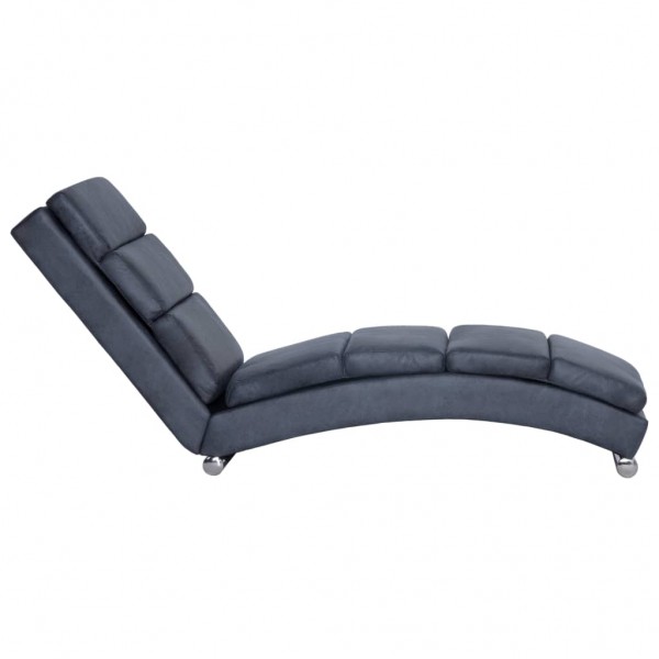 Chaise longue camurça artificial cinzento M 4