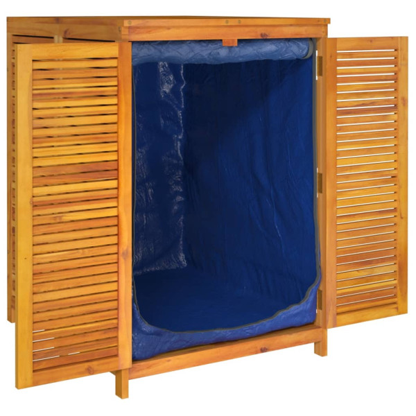 Caja de almacenaje de jardín madera maciza acacia 70x87x104 cm M 4