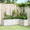 Jardinera con enrejado PP blanco 160x120x140 cm 1