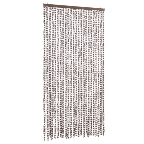 Cortina anti-insetos 100x200cm chenille cinza-acastanh./branco M 2
