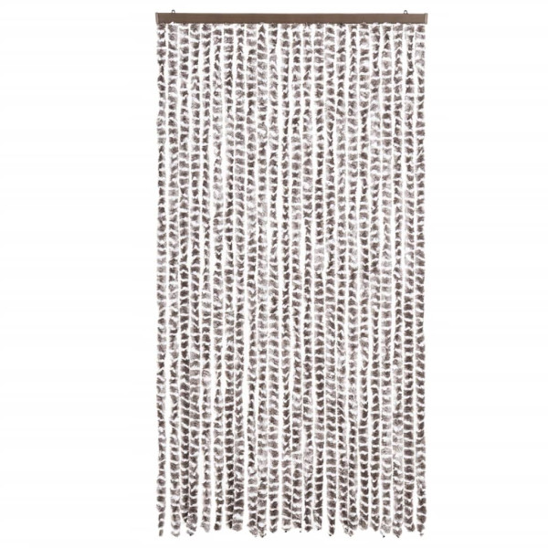 Cortina anti-insetos 100x200cm chenille cinza-acastanh./branco M 3