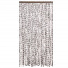 Cortina anti-insetos 100x200cm chenille cinza-acastanh./branco 3