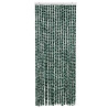 Cortina anti-insetos 56x200 cm chenille verde e branco 3