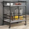 Carrito de cocina madera ingeniería gris Sonoma 82x40x78.5 cm 1