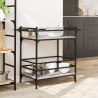 Carrito de cocina madera ingeniería gris Sonoma 82x40x78.5 cm 3