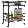 Carrito de cocina madera ingeniería gris Sonoma 82x40x78.5 cm 5