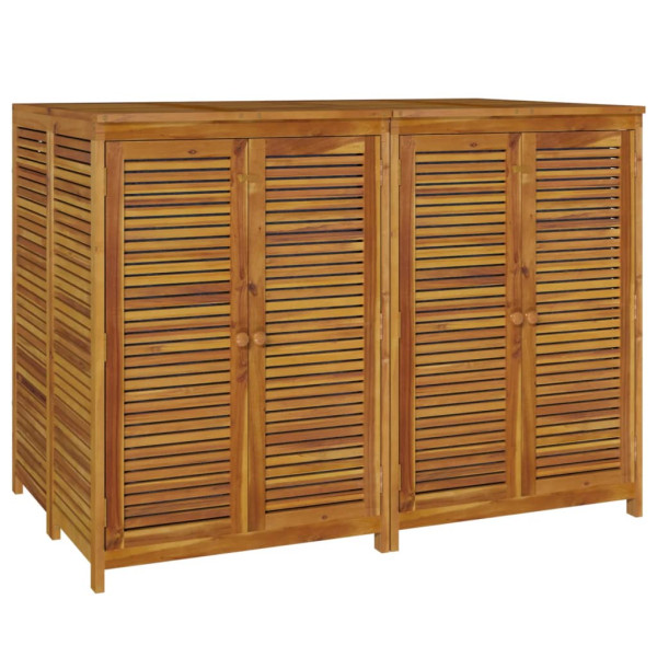 Caja de almacenaje de jardín madera maciza acacia 140x87x104 cm M 3