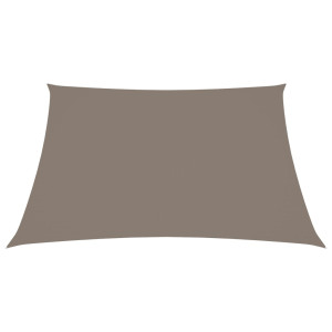 Toldo de vela cuadrado tela Oxford gris taupe 4x4 m H
