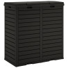 Cubo de basura de exterior polipropileno negro 78x41x86 cm 4