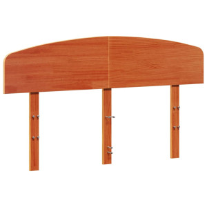 Cabecero de cama madera maciza de pino marrón cera 150 cm H