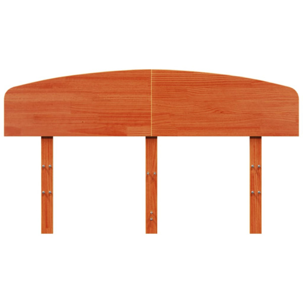 Cabecero de cama madera maciza de pino marrón cera 150 cm M 4