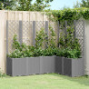 Jardinera con enrejado PP gris claro 160x120x140 cm 1